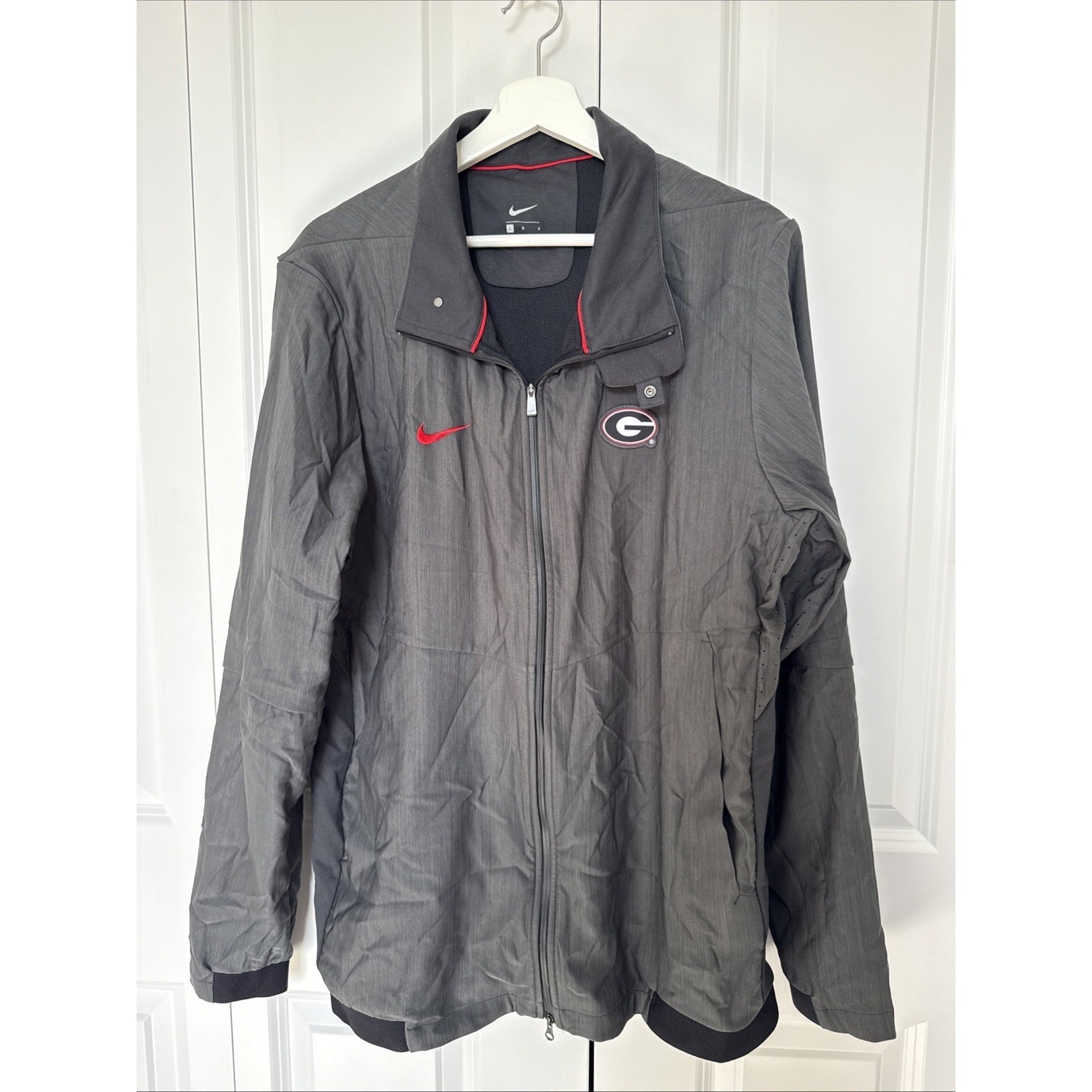 Nike Georgia Bulldogs Team Issued Player Windbreaker Jacket Rare Size Large